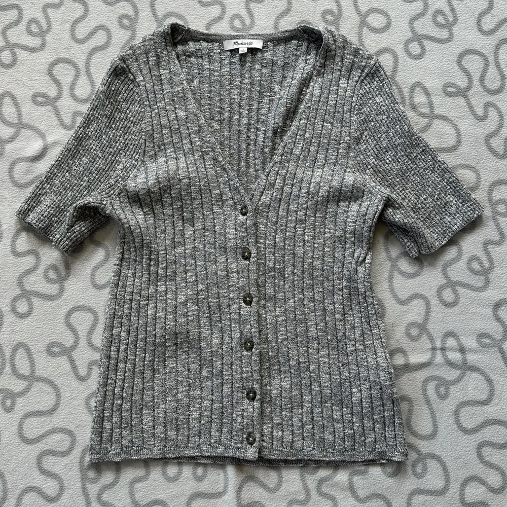Madewell Glencrest Button-Front Sweater Tee - Picture 3 of 6